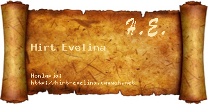 Hirt Evelina névjegykártya